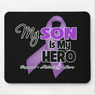 My Son is My Hero - Purple Ribbon Mouse Mat