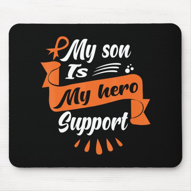 My Son Is My Hero Support  Leukaemia Cancer Awaren Mouse Mat (Front)