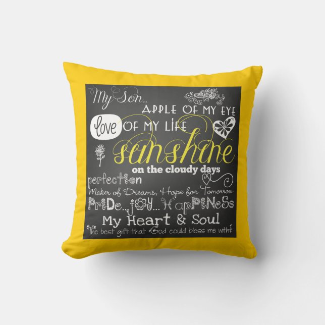 My Son Love and Inspiration Pillow (Front)