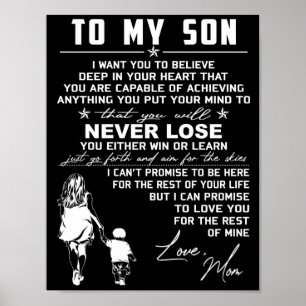 My Son Love Mum Poster