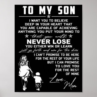 My Son Love Mum Poster