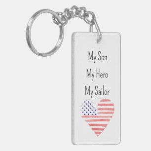 My Son My Hero My Sailor US NAVY Mum Keychain