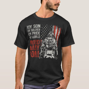 My Son My Soldier Hero Proud Army Mum Us Military  T-Shirt