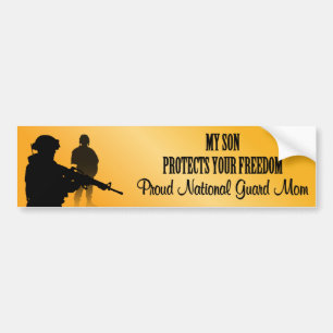 My Son Protects Your Freedom (National Guard Mum) Bumper Sticker