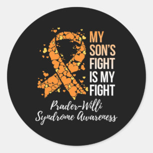 My Son’s Fight Is My Fight Prader Willi Syndrome A Classic Round Sticker