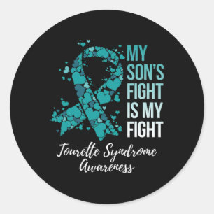 My Son’s Fight Is My Fight Tourette Syndrome Aware Classic Round Sticker
