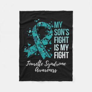 My Son’s Fight Is My Fight Tourette Syndrome Aware Fleece Blanket