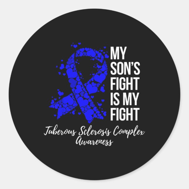 My Son’s Fight Tuberous Sclerosis Complex Tsc Classic Round Sticker (Front)