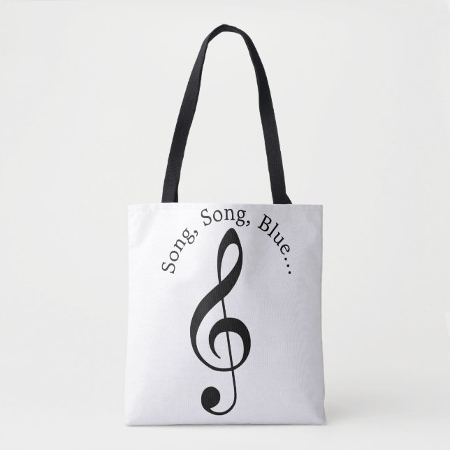 My Song Treble Clef Tote Bag (Front)