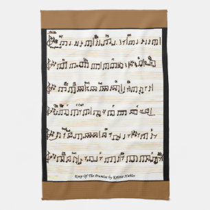 My Song's Sheet Music on kitchen towel