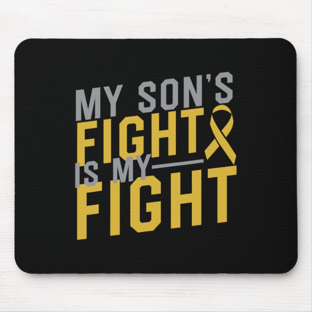 My Son's Fight is My Fight Childhood Cancer Awaren Mouse Mat (Front)
