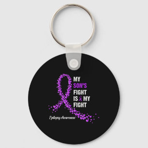 My son's fight is my fight epilepsy awareness key ring