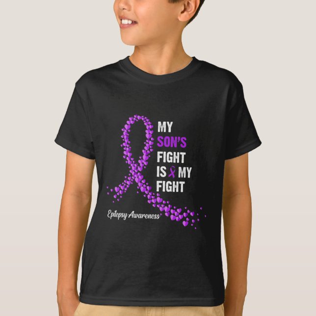 My son's fight is my fight epilepsy awareness  T-Shirt (Front)