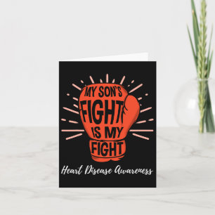 My Sons Fight Is My Fight Heart Disease Awareness  Card