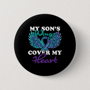 My Sons Wings Cover My Heart Suicide Prevention Aw 6 Cm Round Badge