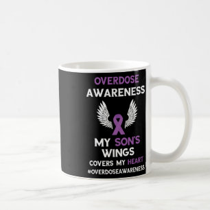 My Son's Wings Purple Ribbon Overdose Awareness Mo Coffee Mug