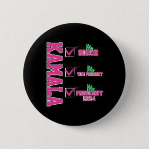 My Soror Kamala Walz 2024 President Kamala-harris 6 Cm Round Badge
