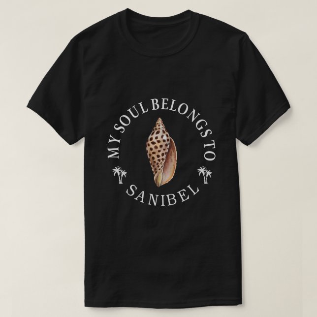 My Soul Belongs To Sanibel Island Florida Junonia  T-Shirt (Design Front)