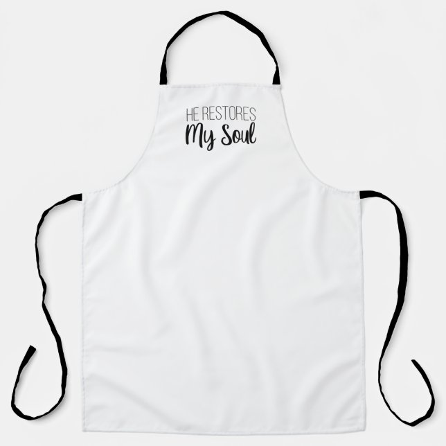 My Soul Christian Art Gospel Graphics Quote Art Apron (Front)