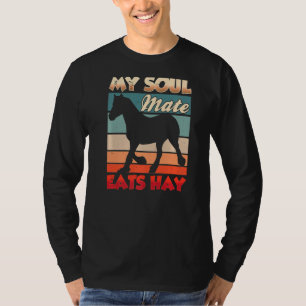 My Soul Mate Eats Hay Riding Equestrian Horse Rid T-Shirt