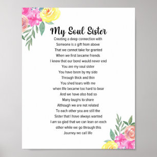 My Soul Sister Poem  Poster