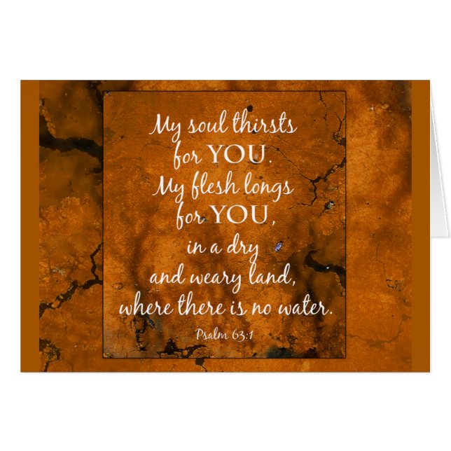 My soul thirsts for you  Parakaleo note card (Front Horizontal)