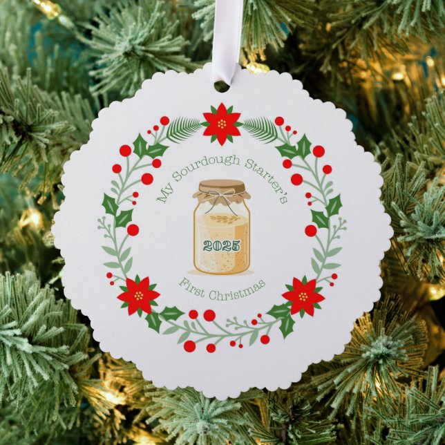 My Sourdough Starter's First Christmas Tree Decoration Card (Insitu (Tree))