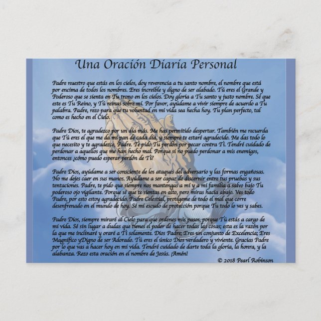 My Spanish Daily Prayer Collection Postcard (Front)