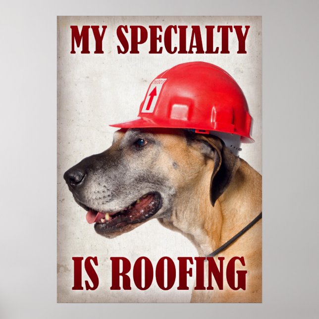 My Specialty is Roofing Poster (Front)