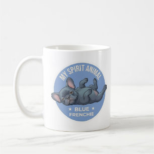 My Spirit Animal Blue Frenchie Sticker Coffee Mug