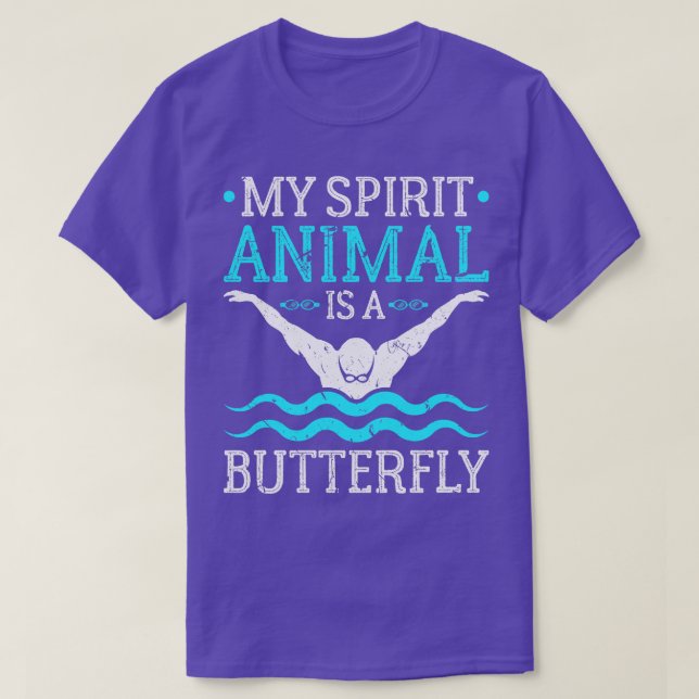 My Spirit Animal Butterfly Swimmer Swim T-Shirt (Design Front)