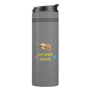 My Spirit Animal Cute Sleeping Sloth Coffee Thermal Tumbler