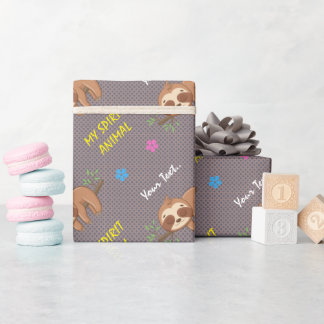 My Spirit Animal | Cute Sleeping Sloth Wrapping Paper