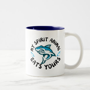 my spirit animal eats yours shark sharks mug