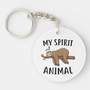 My Spirit Animal Funny Sloth Gift Key Ring