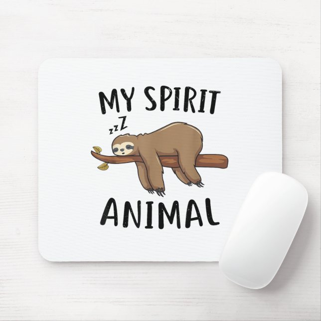 My Spirit Animal Funny Sloth Gift Mouse Mat (With Mouse)