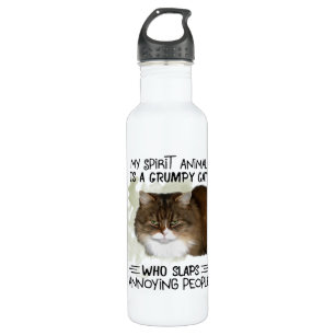 My Spirit Animal Is A Cat Animal Quotes Gifts 710 Ml Water Bottle