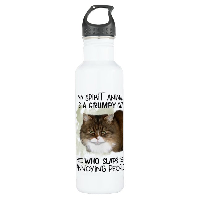 My Spirit Animal Is A Cat Animal Quotes Gifts 710 Ml Water Bottle (Front)