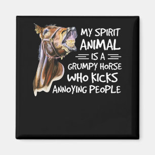 My Spirit Animal Is A Grumpy Horse Who Kicks Magnet