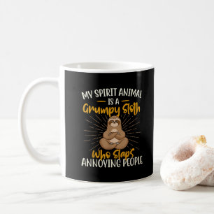 My Spirit Animal Is A Grumpy Sloth Zookeeper Anima Coffee Mug