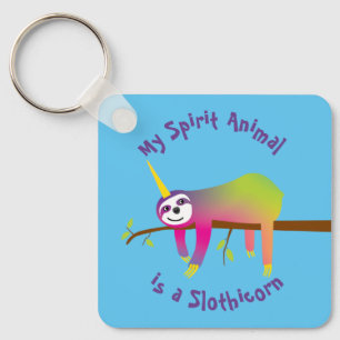 My Spirit Animal is a Slothicorn Key Ring