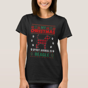 My Spirit Animal Is Beagle Dog Owner Ugly Christma T-Shirt