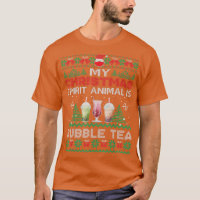 My Spirit Animal Is Bubble Tea Funny Ugly Christma