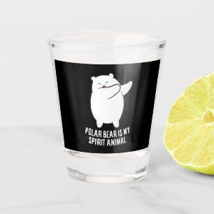 My Spirit Animal Polar Bear Cute Polar Bear Lover Shot Glass