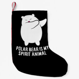 My Spirit Animal Polar Bear Cute Polar Bear Lover Small Christmas Stocking