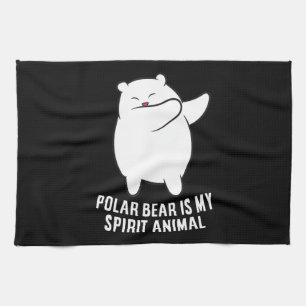 My Spirit Animal Polar Bear Cute Polar Bear Lover Tea Towel