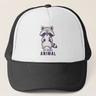 My Spirit Animal Raccoon Trucker Hat