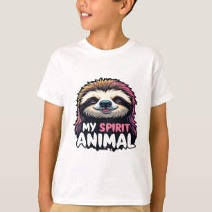 My Spirit Animal - Relaxed Lazy Sloth Design T-Shirt
