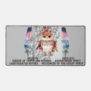 "My Spirit Animal" The Owl Nov - Dec Desk Mat