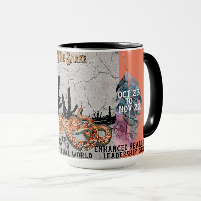 "My Spirit Animal" The Snake Coffee Mug (Front Right)